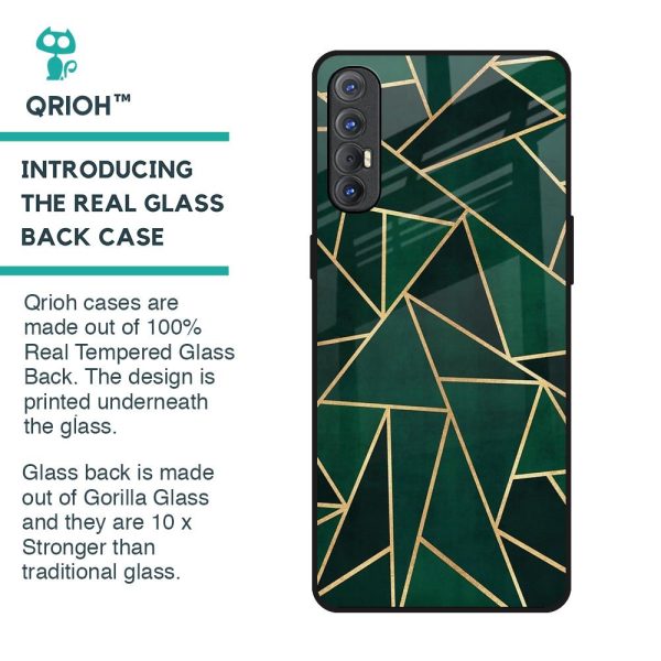 Abstract Green Glass Case For Oppo Reno 3 Pro Sale