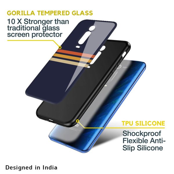 Tricolor Stripes Glass Case For Redmi Note 11T 5G For Discount