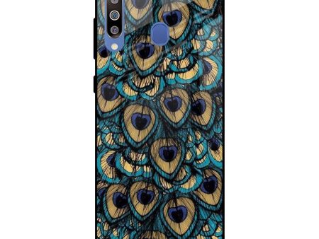 Peacock Feathers Glass case for Samsung Galaxy M40 Discount