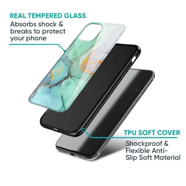 Green Marble Glass Case for Redmi Note 10T 5G Discount