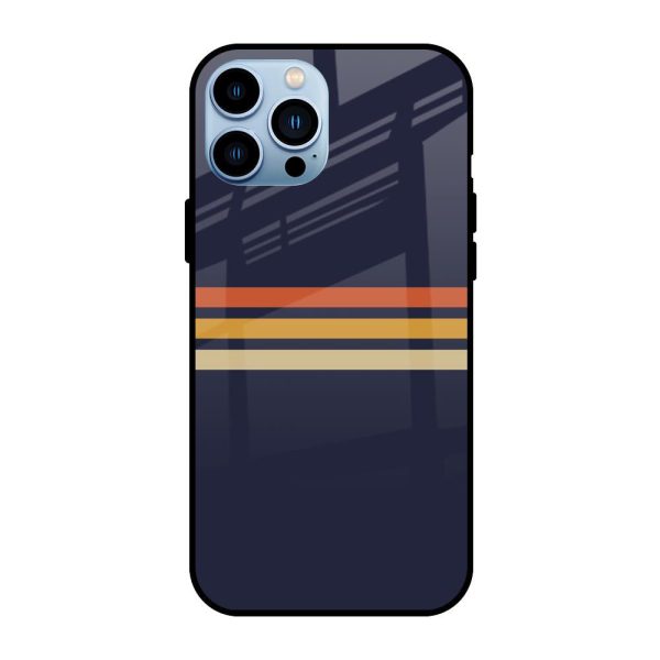 Tricolor Stripes Glass Case For iPhone 13 Pro on Sale