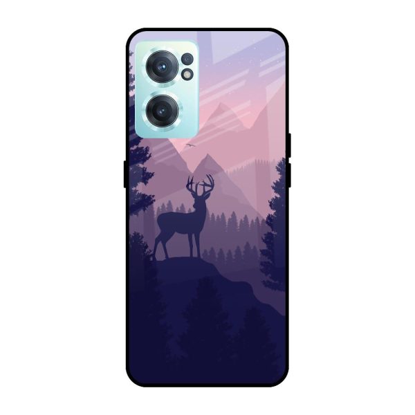 Deer In Night Glass Case For OnePlus Nord CE 2 5G For Sale