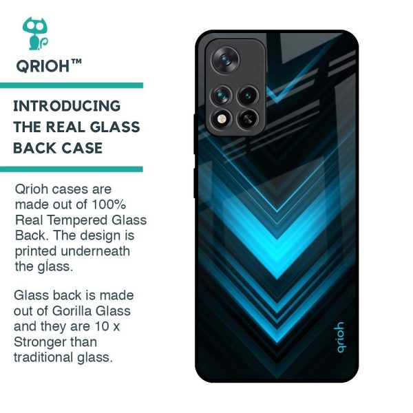 Vertical Blue Arrow Glass Case For Mi 11i Online