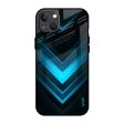 Vertical Blue Arrow Glass Case For iPhone 13 mini Hot on Sale