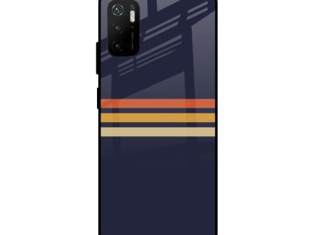 Tricolor Stripes Glass Case For Poco M3 Pro For Sale