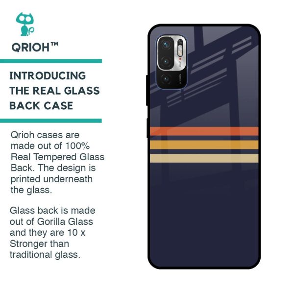 Tricolor Stripes Glass Case For Redmi Note 10T 5G Supply