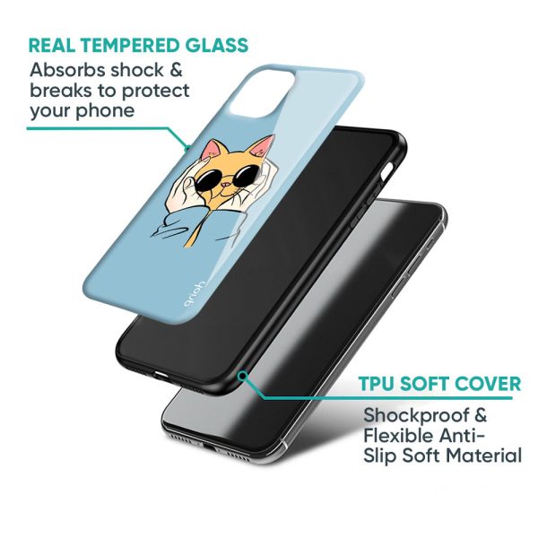 Adorable Cute Kitty Glass Case For iPhone 13 mini For Sale