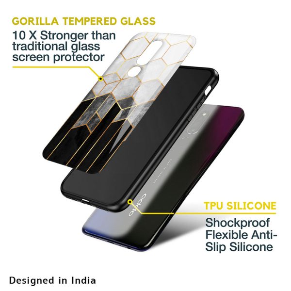 Tricolor Pattern Glass Case for Oppo Reno7 Pro 5G For Sale