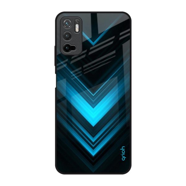 Vertical Blue Arrow Glass Case For Poco M3 Pro Cheap